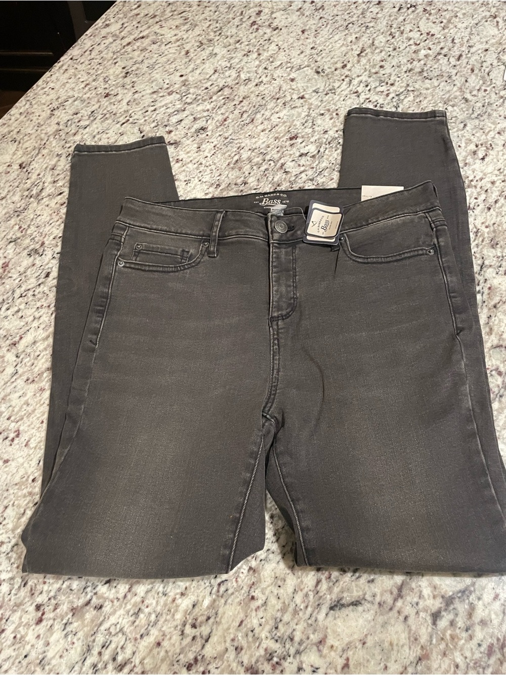 Bass Contour Skinny Fit Jeans - Charcoal - Picture 2 of 4